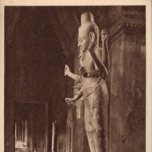 Antike Postkarte - Ruine D'Angkor