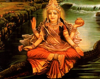 Ganga Devi ... Contemporary reprint of vintage Indian print.