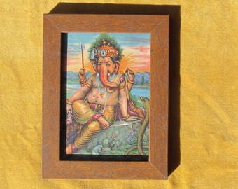 Framed 1990's Card of Ganesh.