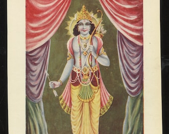 Rama - zabytkowy indyjski hinduski druk religijny