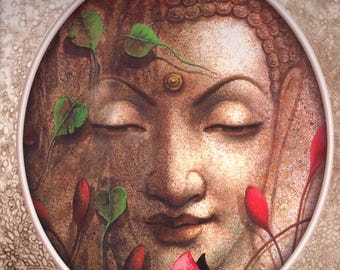 The Buddha ... Large Vintage-style Indian print