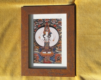 Framed 1990's Postcard of Avalokitesvara.