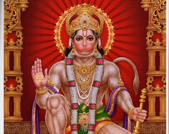 ハヌマーン…ビンテージスタイルのインドのヒンドゥー教の信仰の