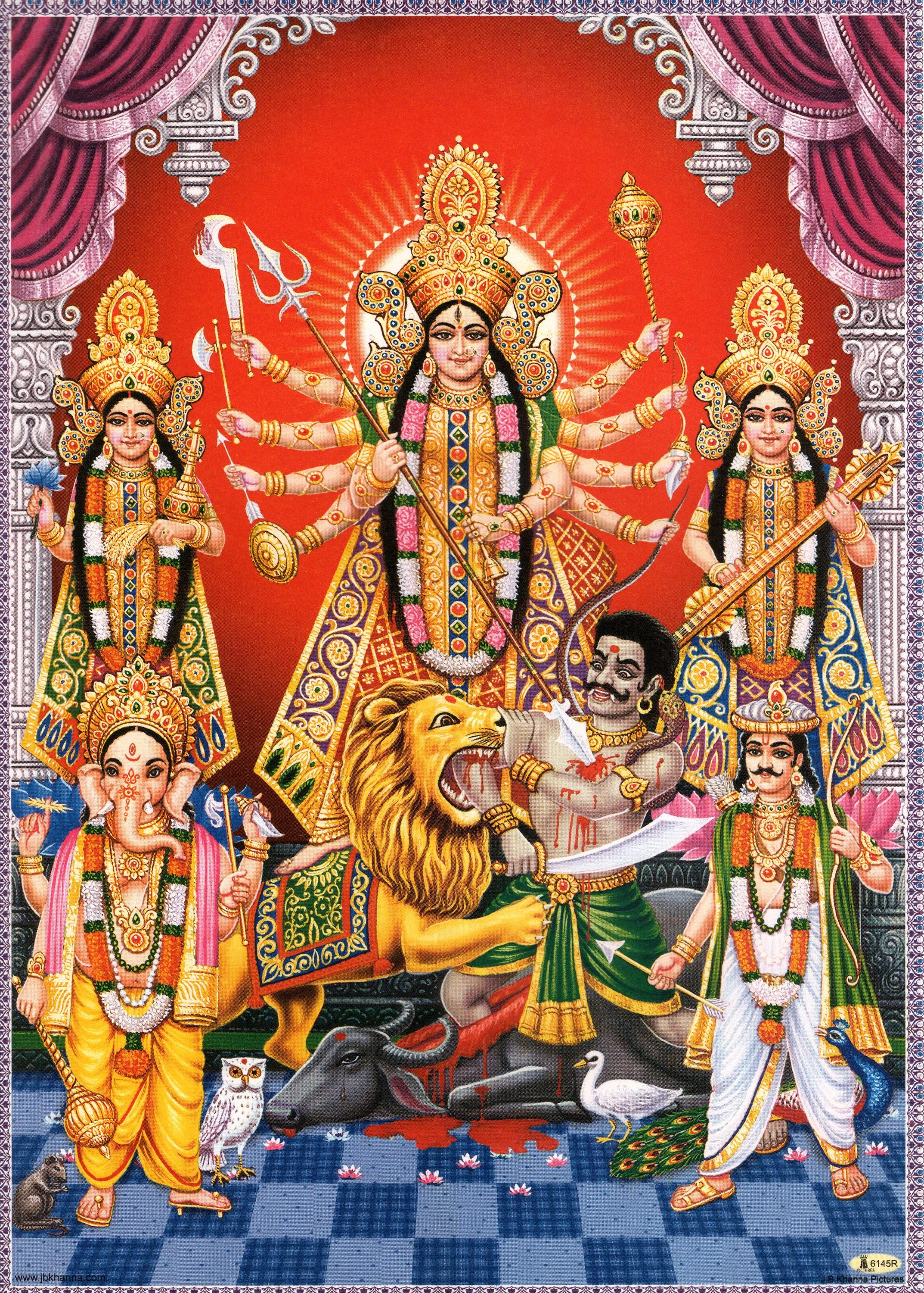 DURGA/廃盤CD音源2枚セット Durga  Vintage-style Indian Devotional Print - Etsy