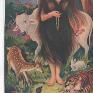 Akka Mahadevi ... Contemporary reprint of vintage Indian print. image 4