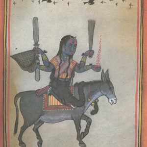 The Goddess Dhumavati ... Contemporary reprint of vintage Indian painting.