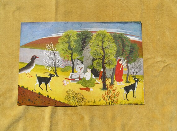 鹿の姿をした悪魔マリチャ - インドの細密画の複製版画、1983年 - Etsy