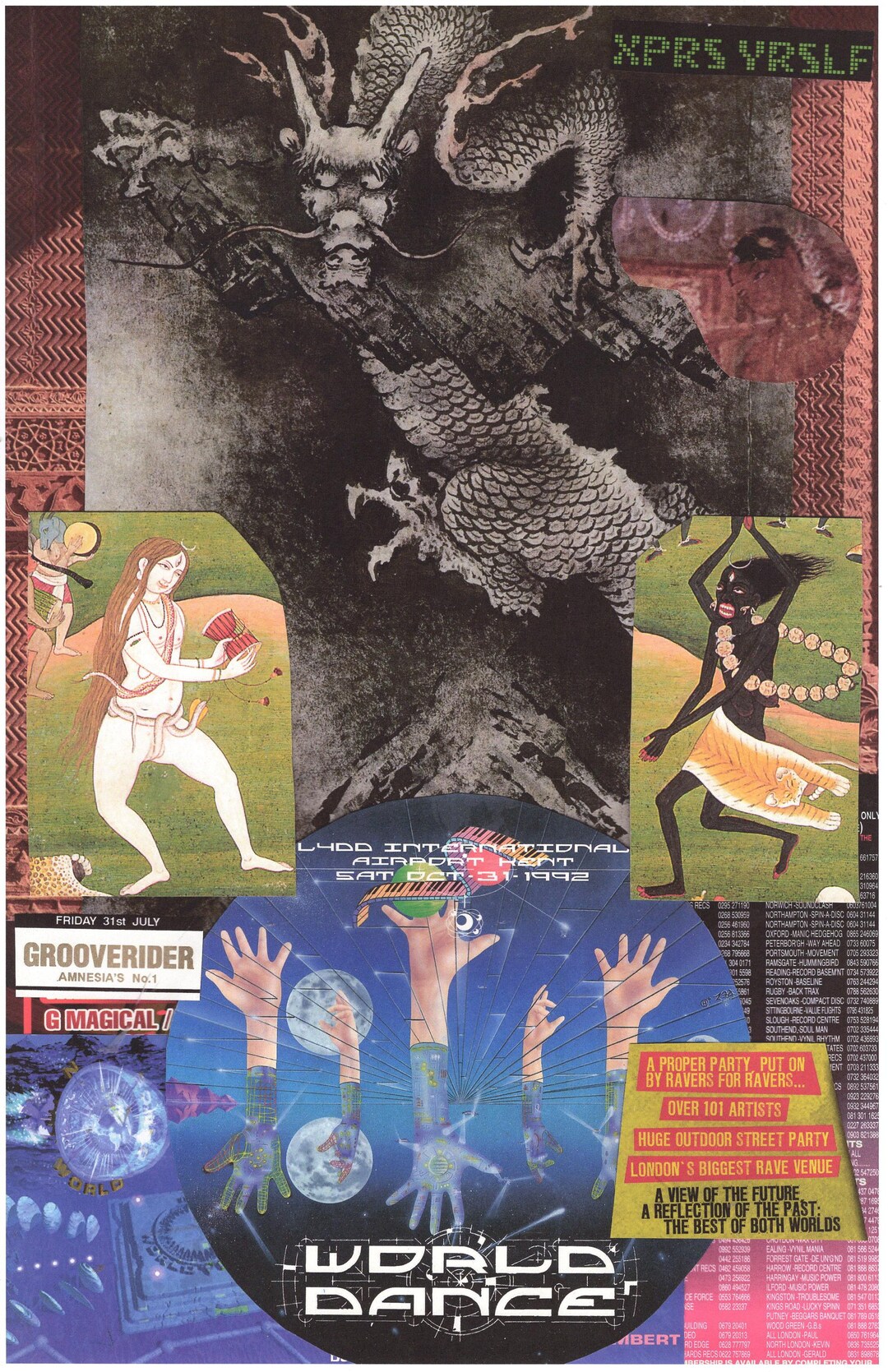 Collage Art ... Shiva Rave #2. - Etsy