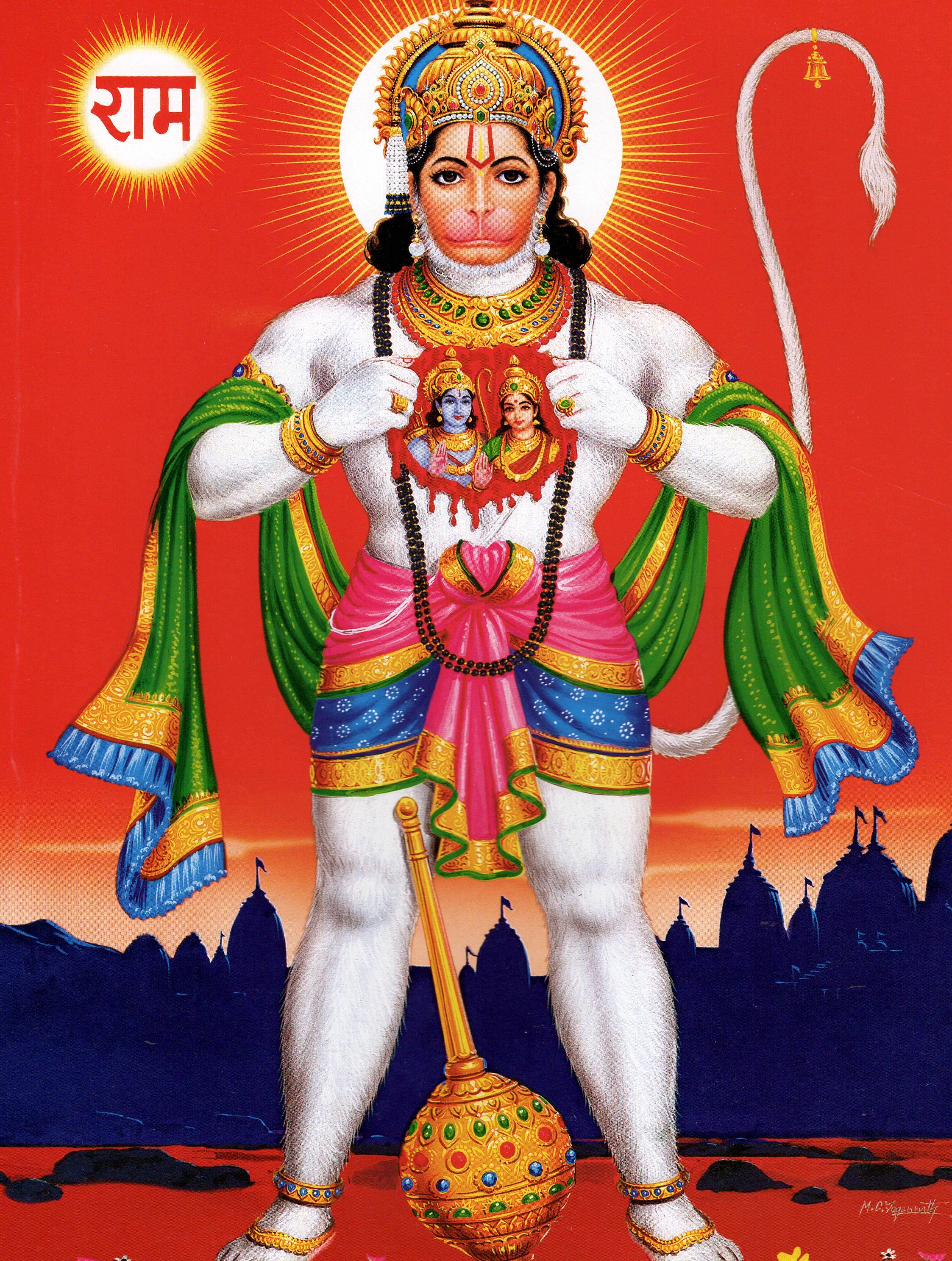 ハヌマーン…ビンテージスタイルのインドのヒンドゥー教の信仰の