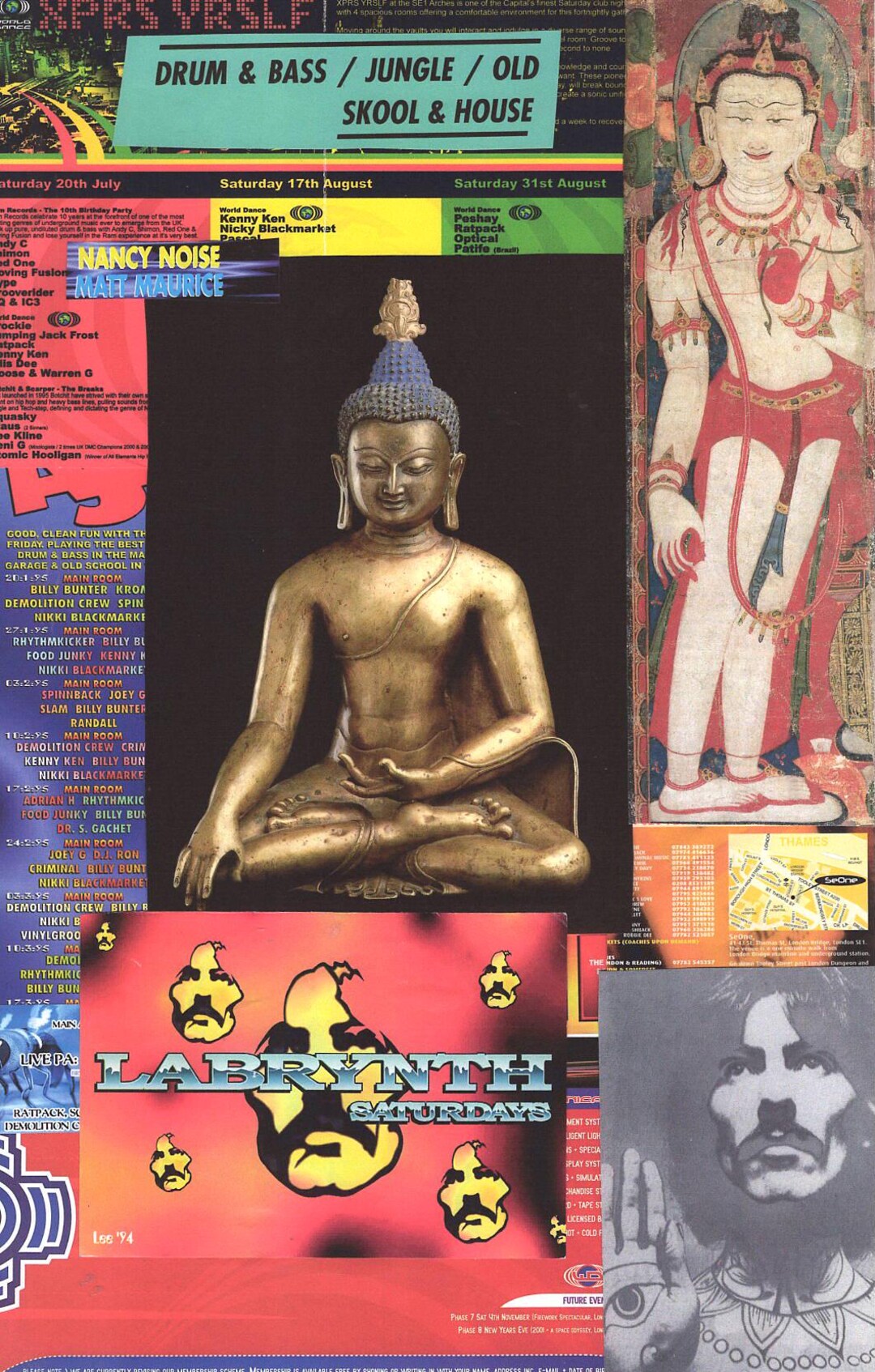 Collage Art ... Buddha Rave #2. - Etsy