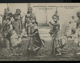 Antique Postcard - Khmer Dancers