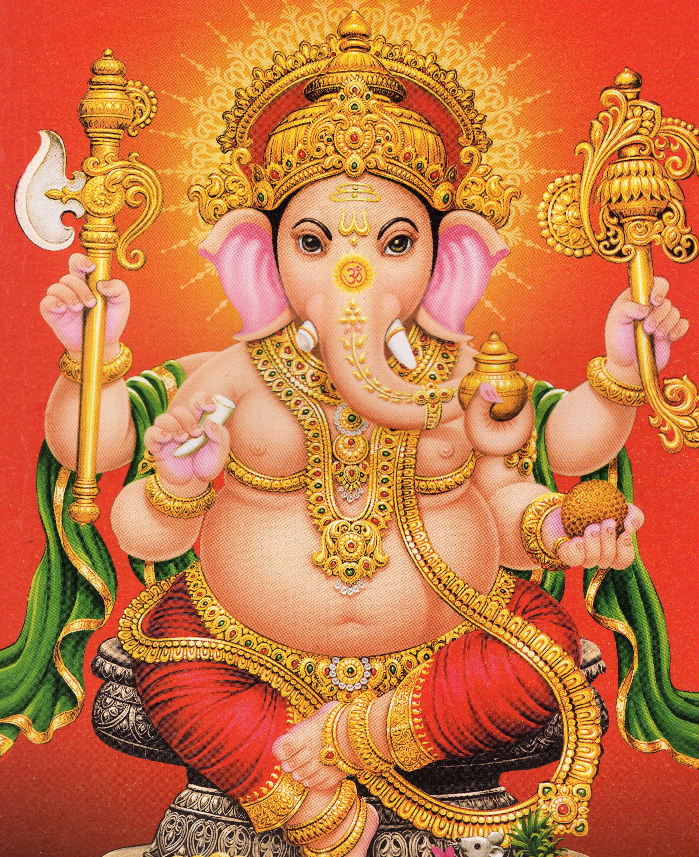 Ganesh ... Large Vintage-style Indian Hindu Devotional Print. - Etsy, image size:2447x3000