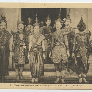 Antique Postcard - Khmer Dancers