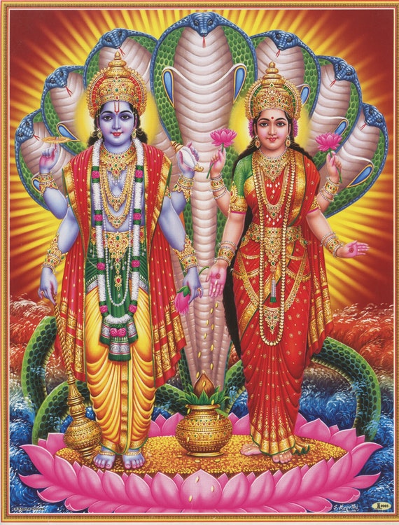 Vishnu Art Vishnu & Lakshmi Vintage-style Indian Hindu - Etsy Ireland Vishnu Art Vishnu & Lakshmi Vintage-style Indian Hindu - Etsy Ireland