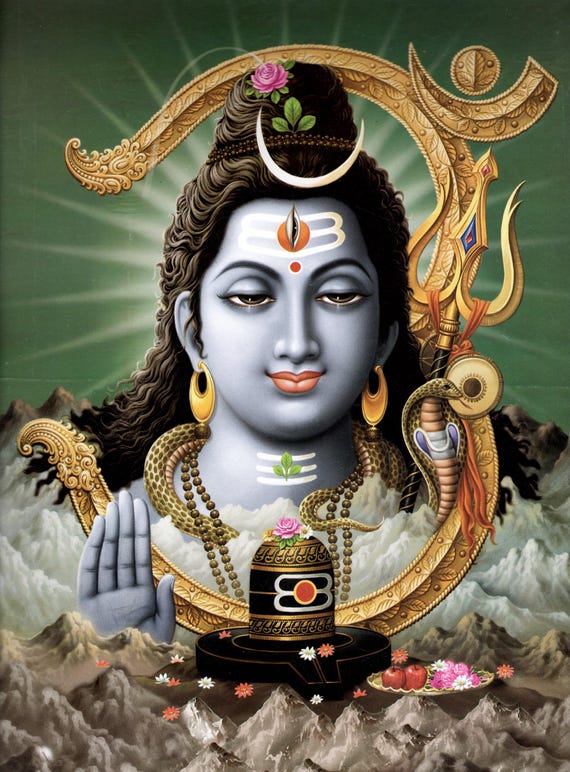 シヴァ - インドのヒンドゥー教の大きなポスタープリント - Etsy 日本