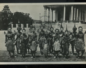 Antique Postcard - Khmer Dancer.