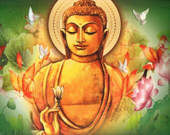 The Buddha ... Large Vintage-style Indian print