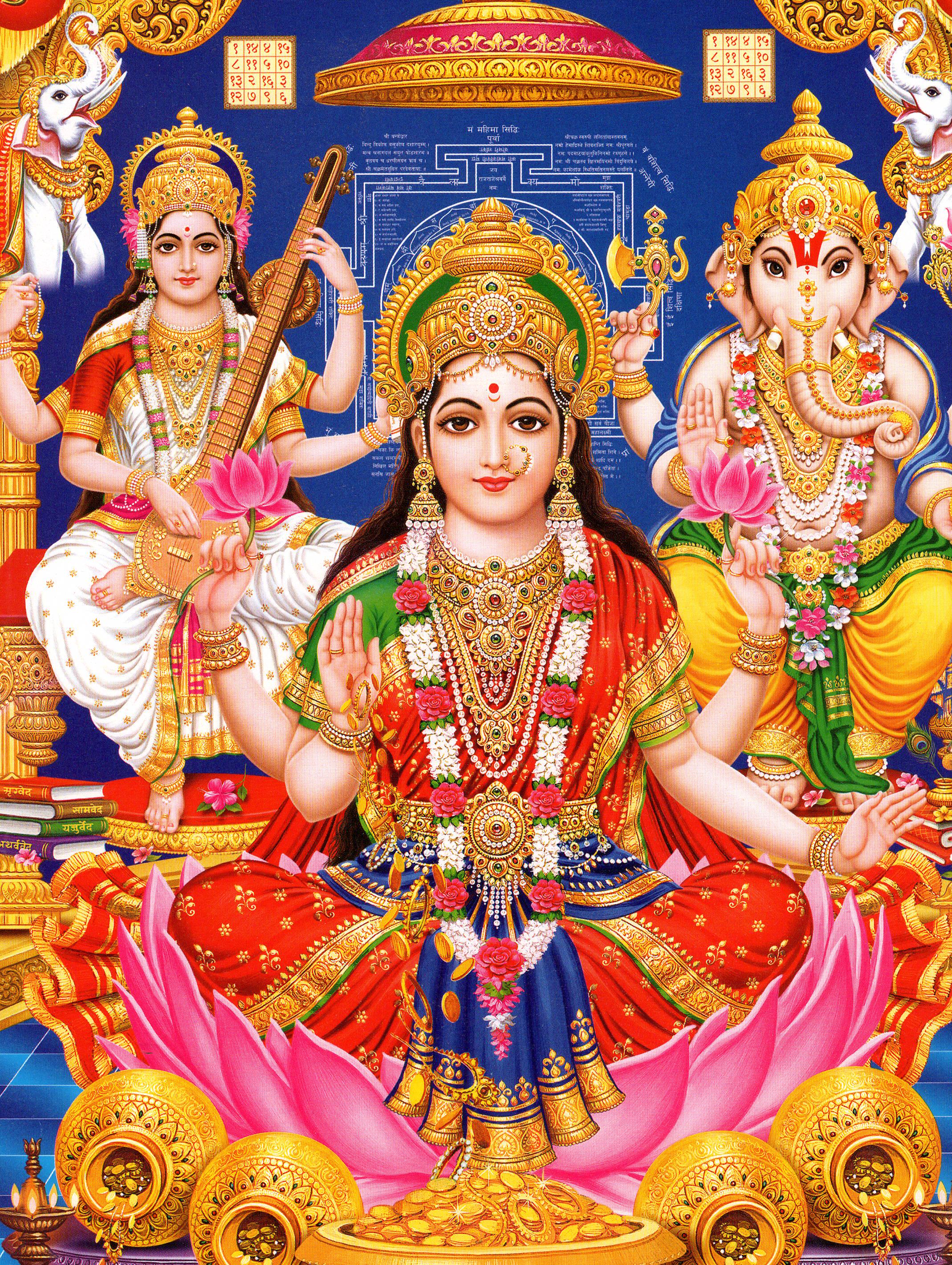 ラクシュミー 女神像】ヒンドゥー教 美と富と幸運の女神 ヒンズー教