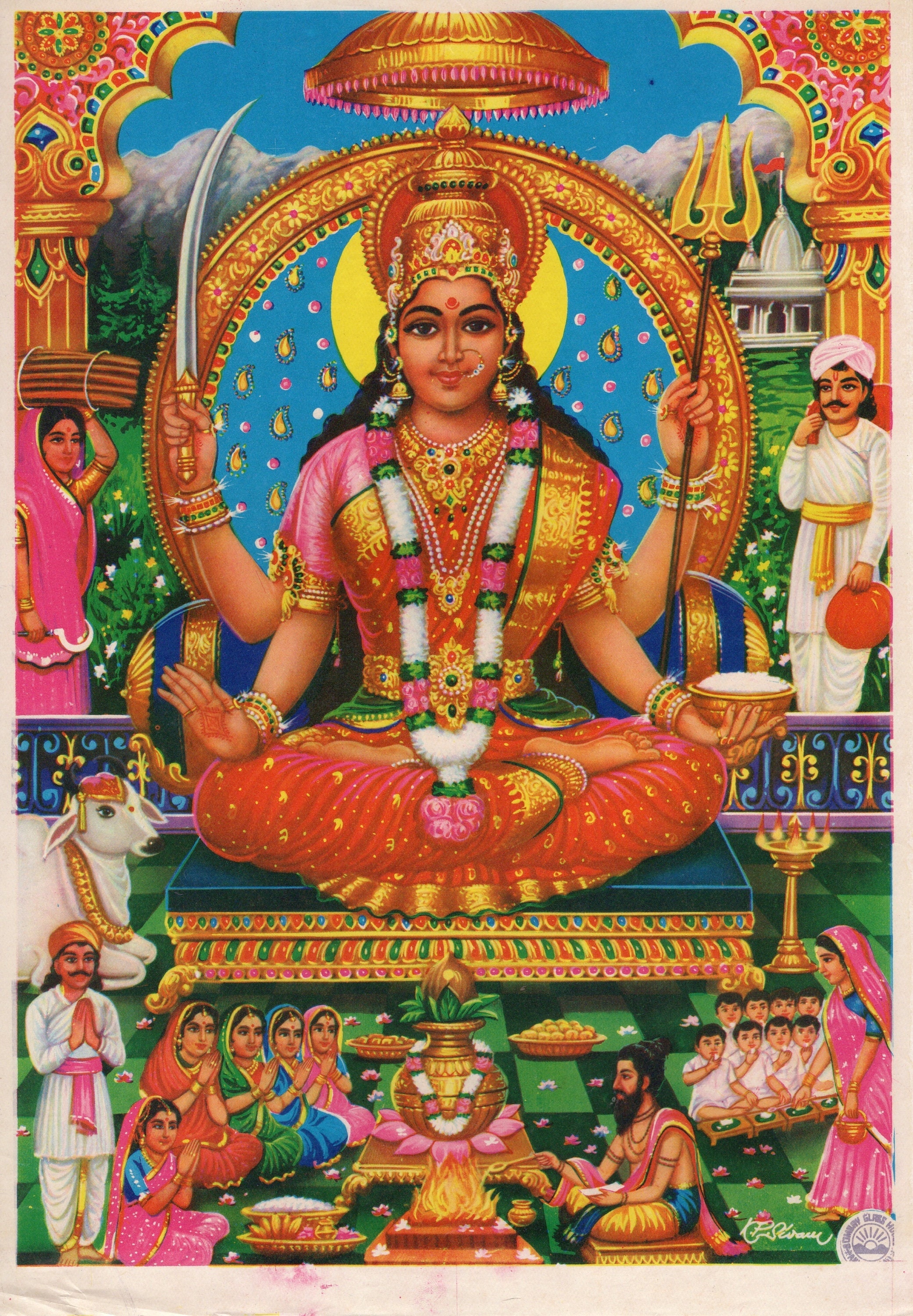 Santoshi Mata Sex Video - Santoshi Mata Poster - Etsy