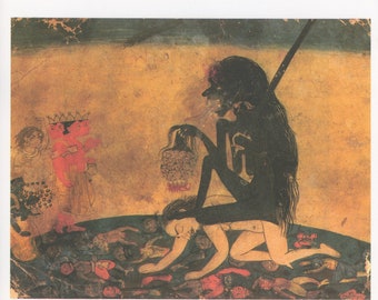The Goddess Kali ... Contemporary reprint of vintage Indian painting.