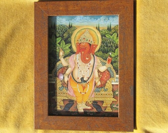 Framed 1990's Card of Ganesh.