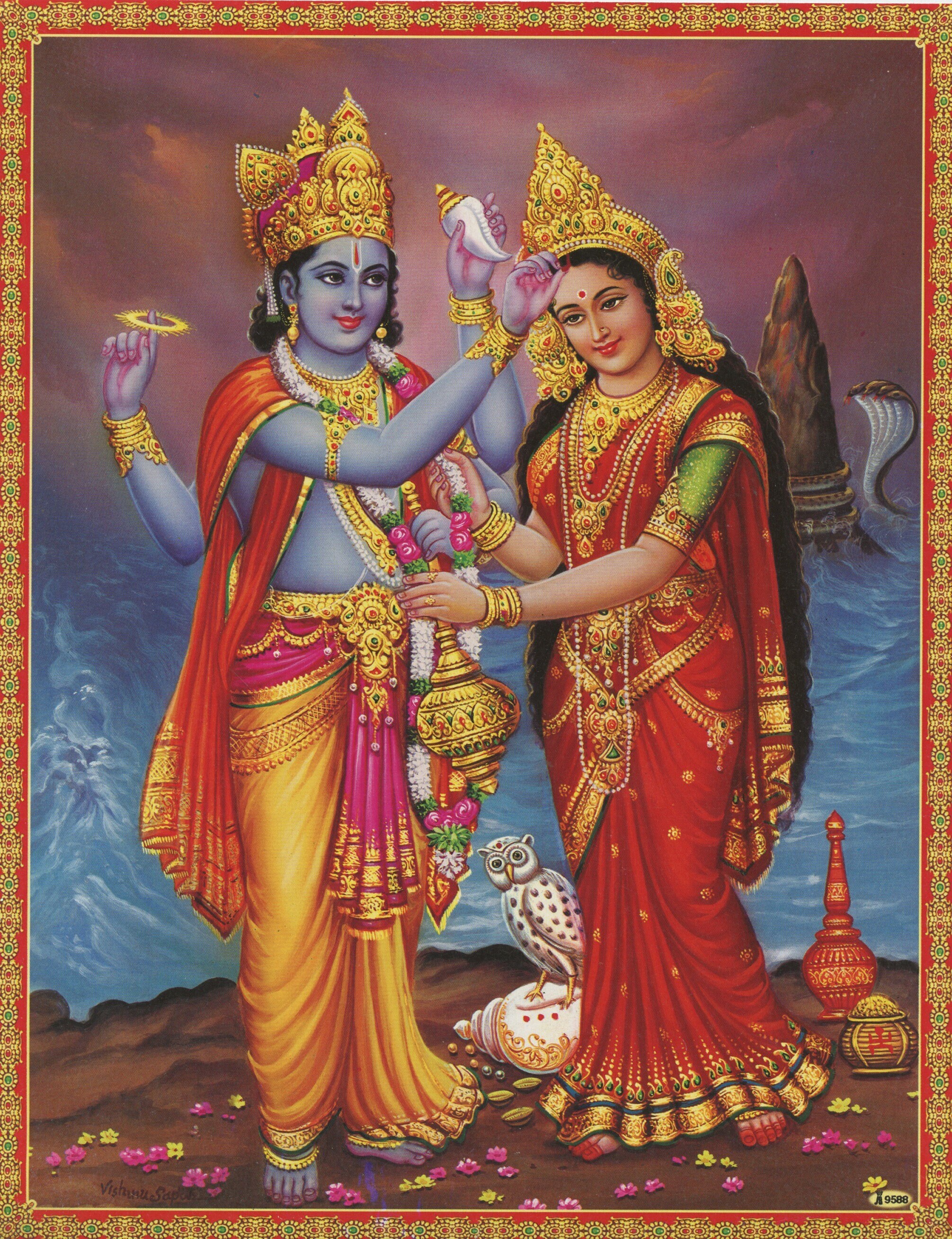 Lord Vishnu And Lakshmi Marriage