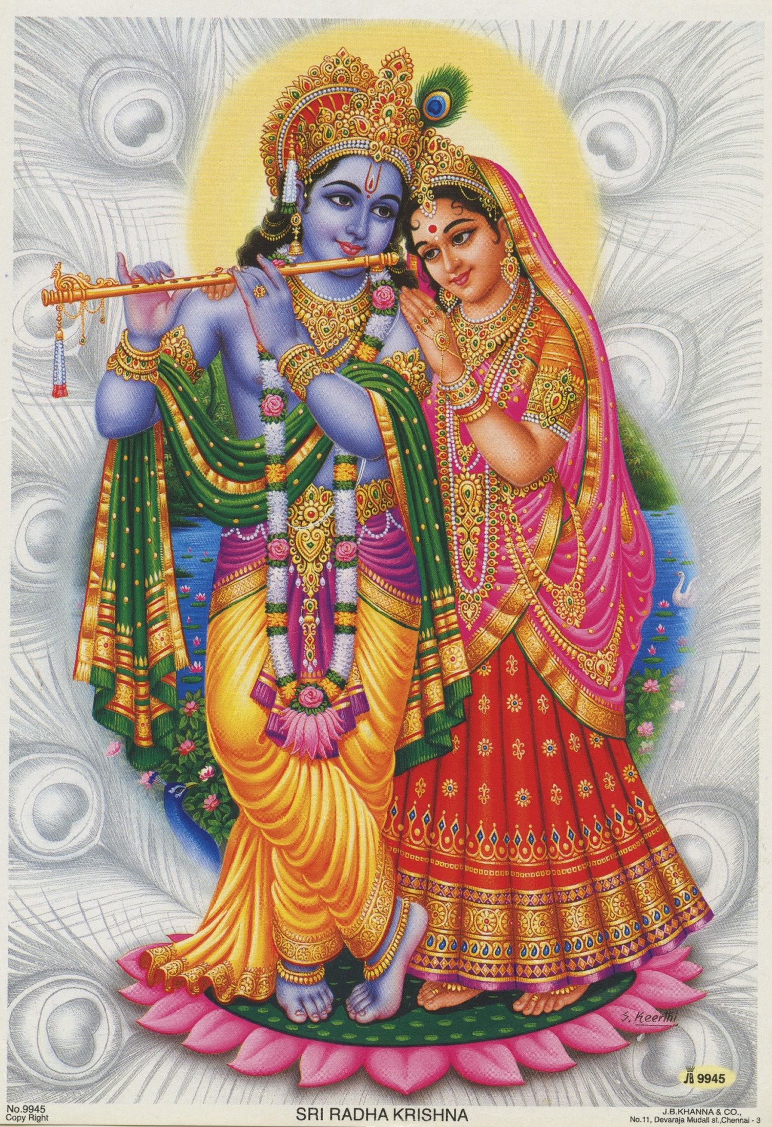 Sri Radha Krishna ... Small Indian Vintage-style Devotional - Etsy New Zealand Sri Radha Krishna ... Small Indian Vintage-style Devotional - Etsy New Zealand