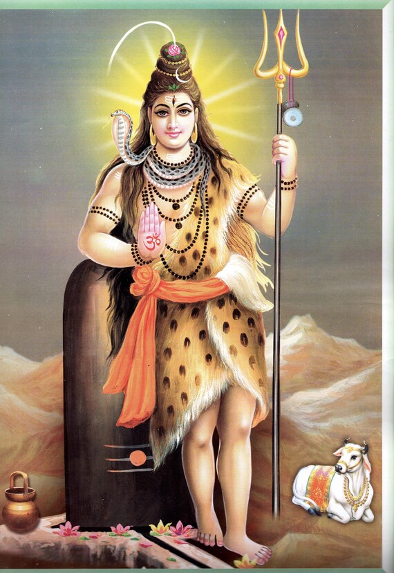 シヴァ - インドのヒンドゥー教の大きなポスタープリント - Etsy 日本