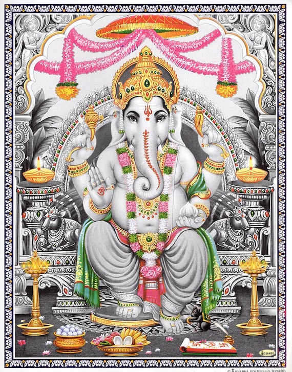 ガネーシャ…ビンテージスタイルのインドのヒンドゥー教の信仰の