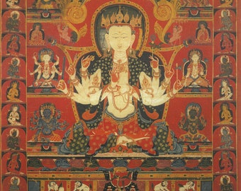 Pancharaska - Contemporary print of vintage thanka.