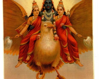 Wisznu... Współczesny reprint indyjskiej grafiki.