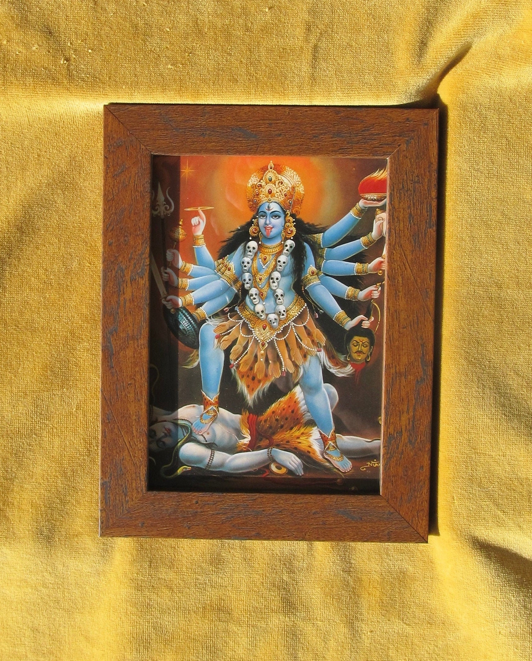 Kali Art, Framed 1990's Card of Kali. - Etsy