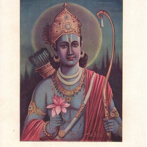Rama ... Contemporary reprint of vintage Indian print.