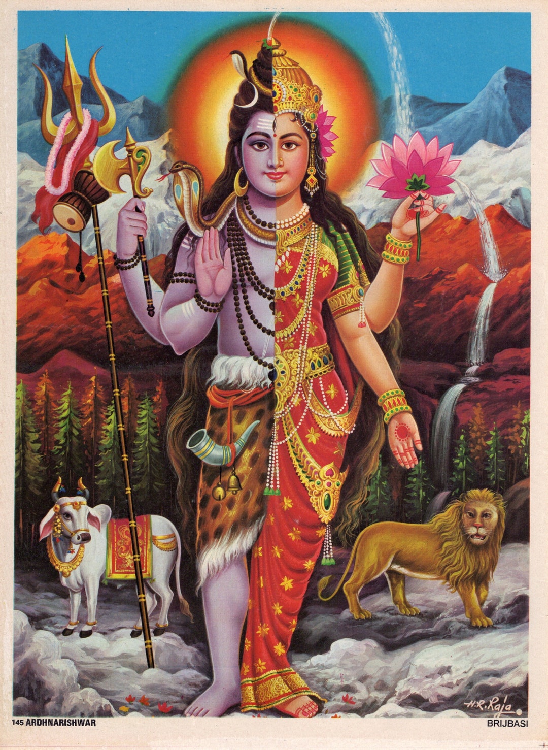 Buy Shiva as Ardhnarishwar Half-man Half-woman ... Vintage Online ...