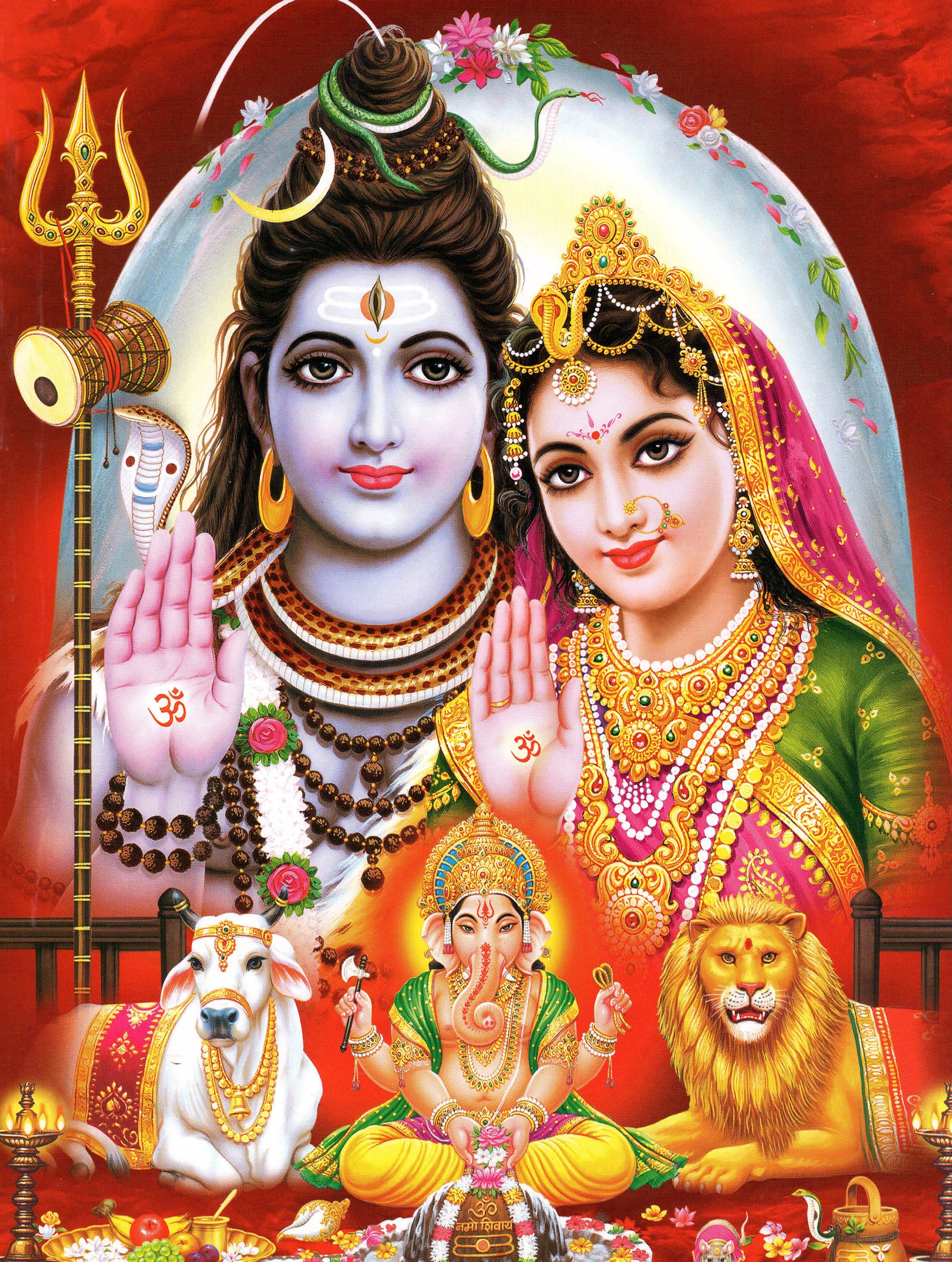 シヴァの祝福…ヴィンテージスタイルのインドのヒンドゥー教の信仰の