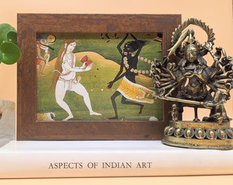 Framed 1990's Card of Kali and Shiva.