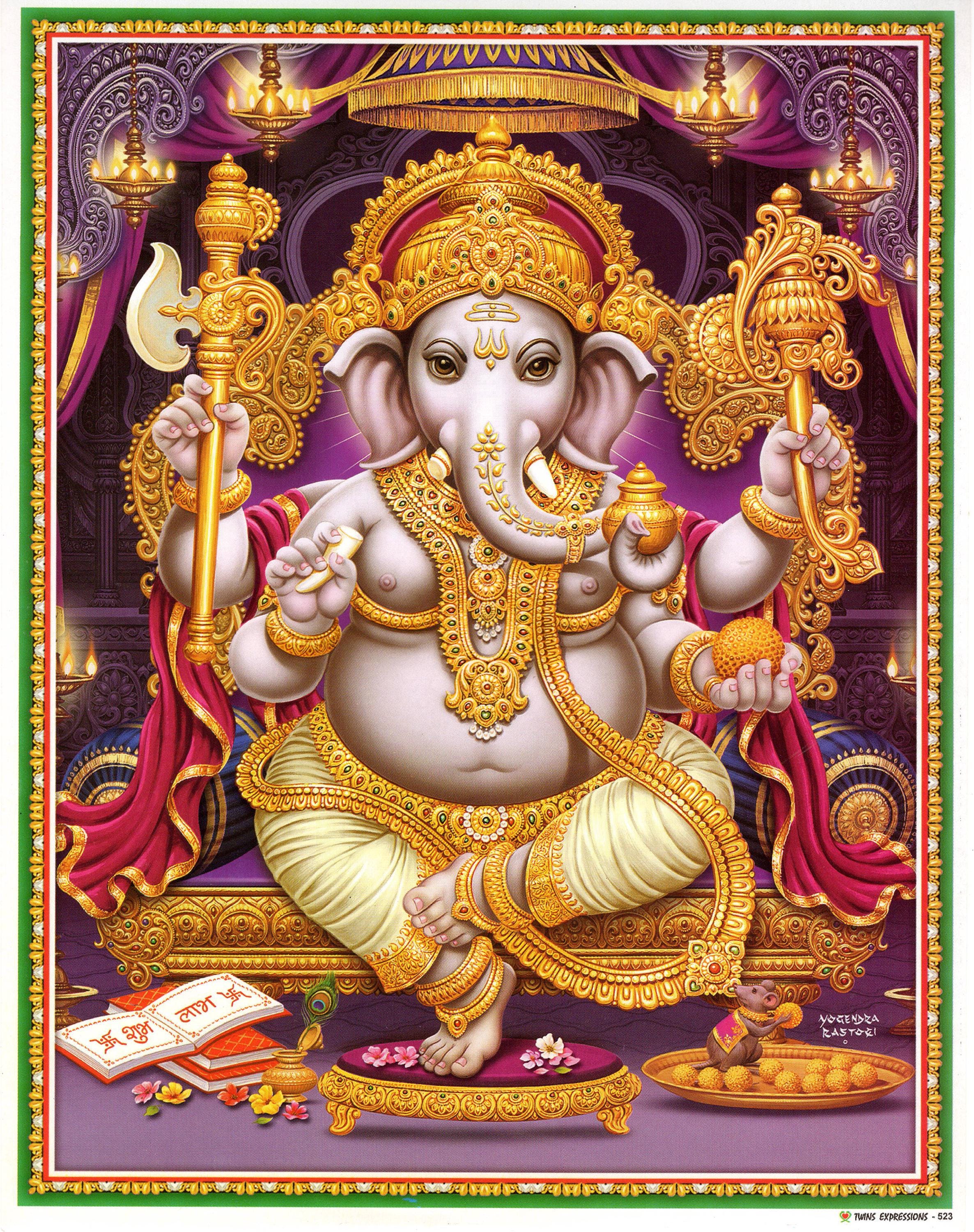 ガネーシャ…ビンテージスタイルのインドのヒンドゥー教の信仰の