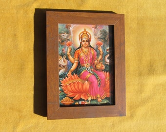 Framed 1990&#39;s Card of Lakshmi.