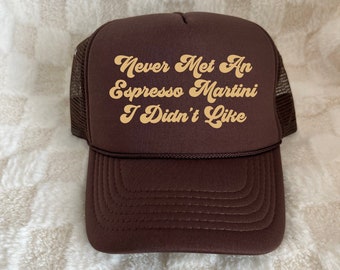 Espresso Martini Trucker Hat, Bachelorette Hat, Nashville Trucker Hat, Trucker Hat, Country Concert Hat, Funny Hat