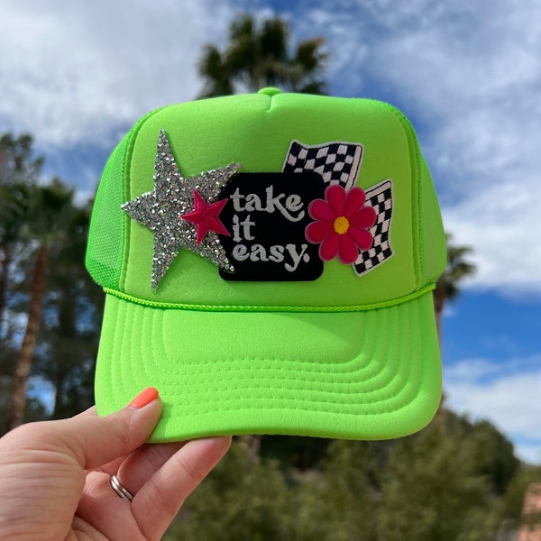 Trucker Hat with Patches, Retro Trucker Hat for Women, Hat Patches, Custom Trucker, Patch Cowgirl Trucker Hat, Trendy Trucker Hat