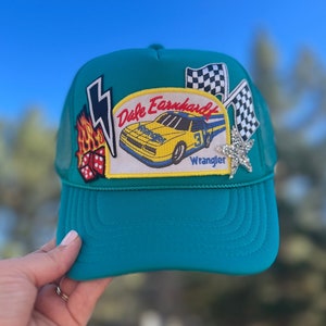 Trucker Hat with Patches, Retro Trucker Hat for Women, Hat Patches, Custom Trucker, Patch Cowgirl Trucker Hat, Trendy Trucker Hat