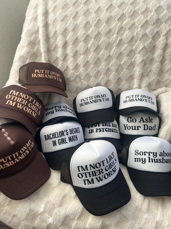 Sorry About My Husband Hat - Funny Trucker Hat For Women - Vintage...