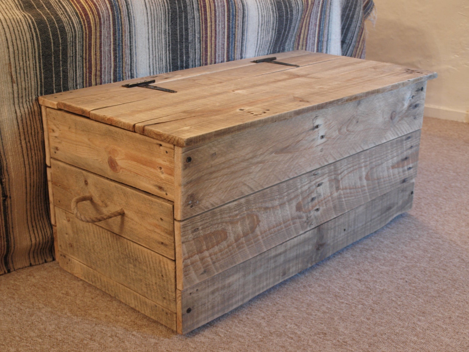 Wooden blanket box Etsy