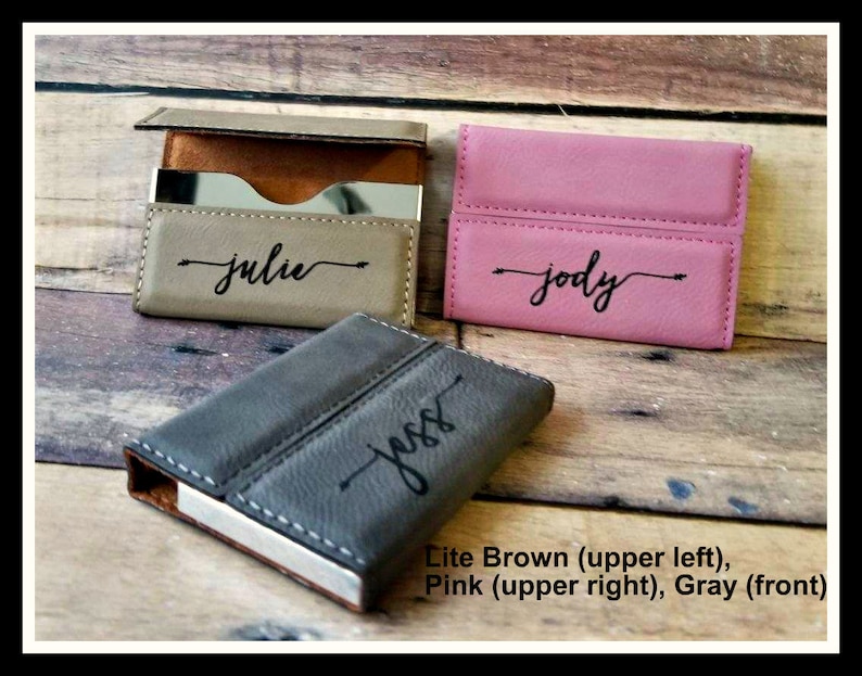 Corporate Business Card Holder, Leather,  Personalized, Custom Ideas, Engraved, Gift,  Card Case, men, Husband 