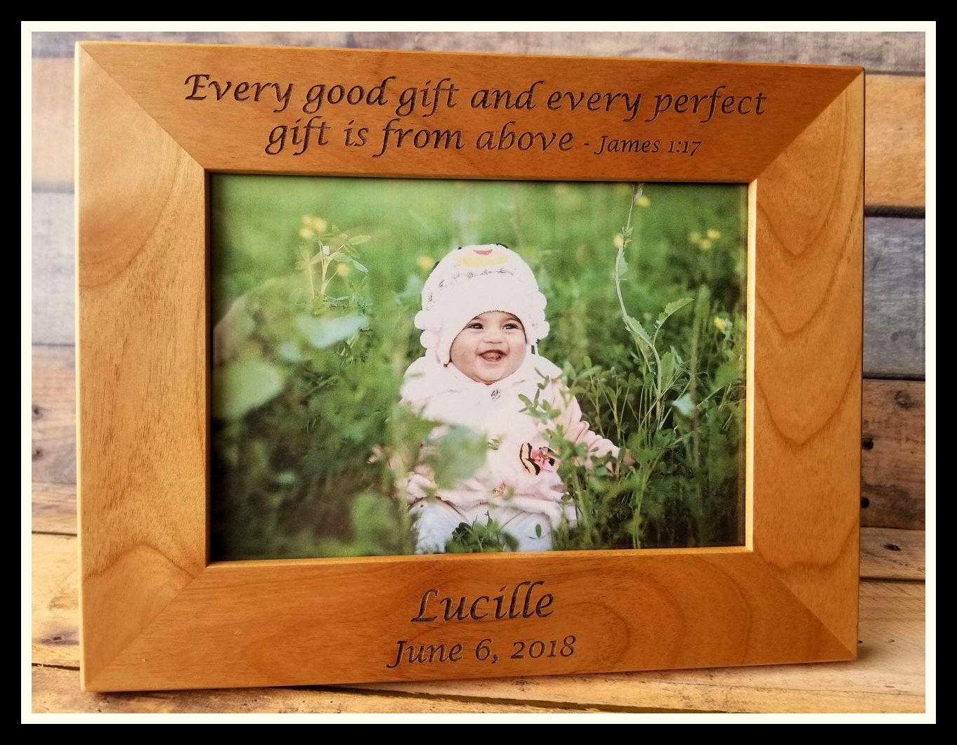 Baby Picture Frame Announcement Personalized Customized Etsy