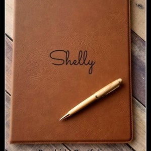 PORTFOLIO, Personalized Leather Padfolio with Notepad, 9.5" x 12" Customized, Corporate, Professional, Employee Business Gift