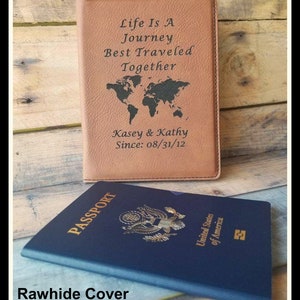 Passport Cover, Leather, Personalized Passport Holder, Custom Case, Travel Documents Case Holder, Bride, Groom Gift, Anniversary, Christmas