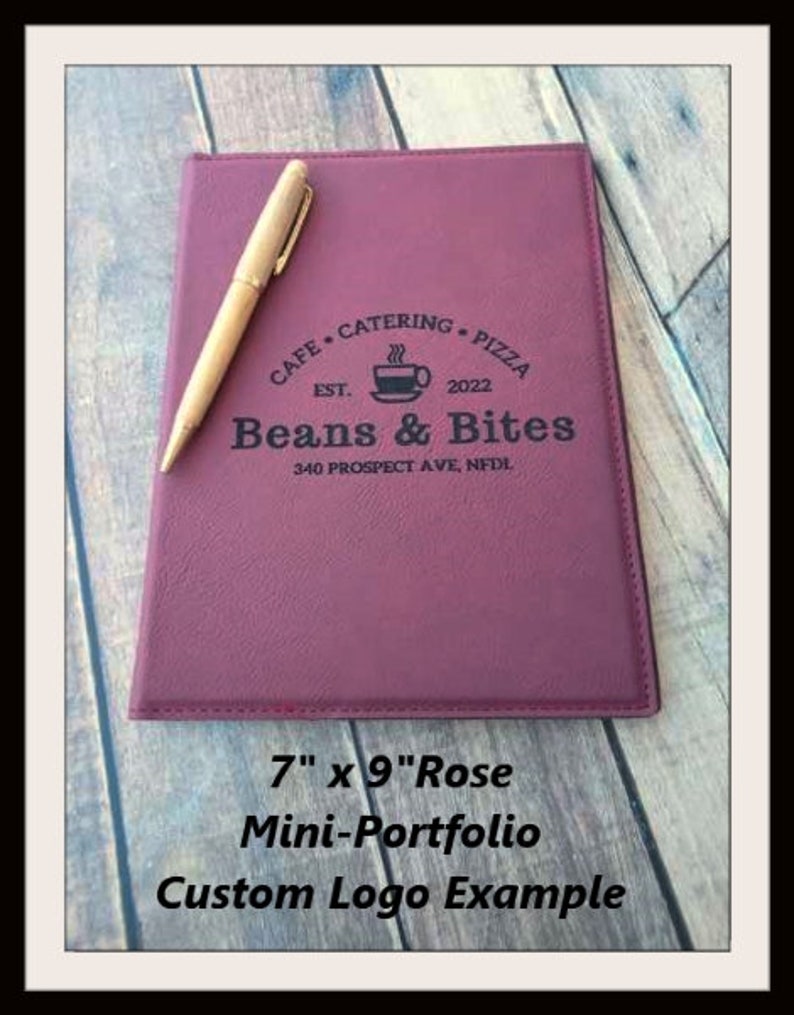 MINI PORTFOLIO Personalized Leather With Notepad 7 X Etsy