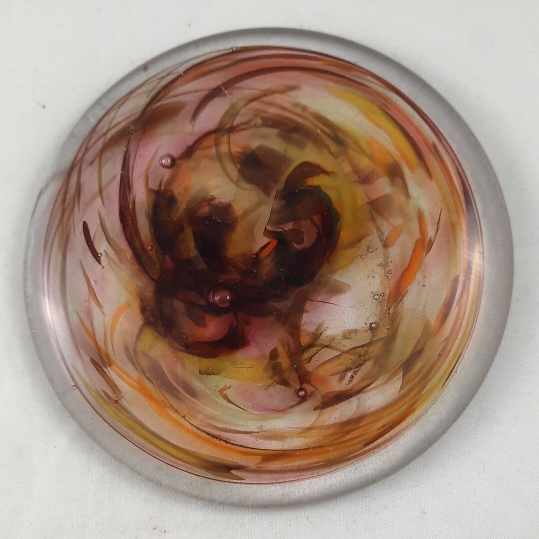 Handmade Art Glass Rondel, Multi Color, for Stained Glass Artists, 3 ...