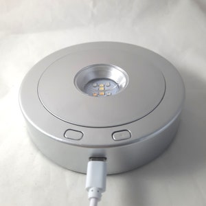 Rotating Multi Color LED Light Base for Art Glass Pieces